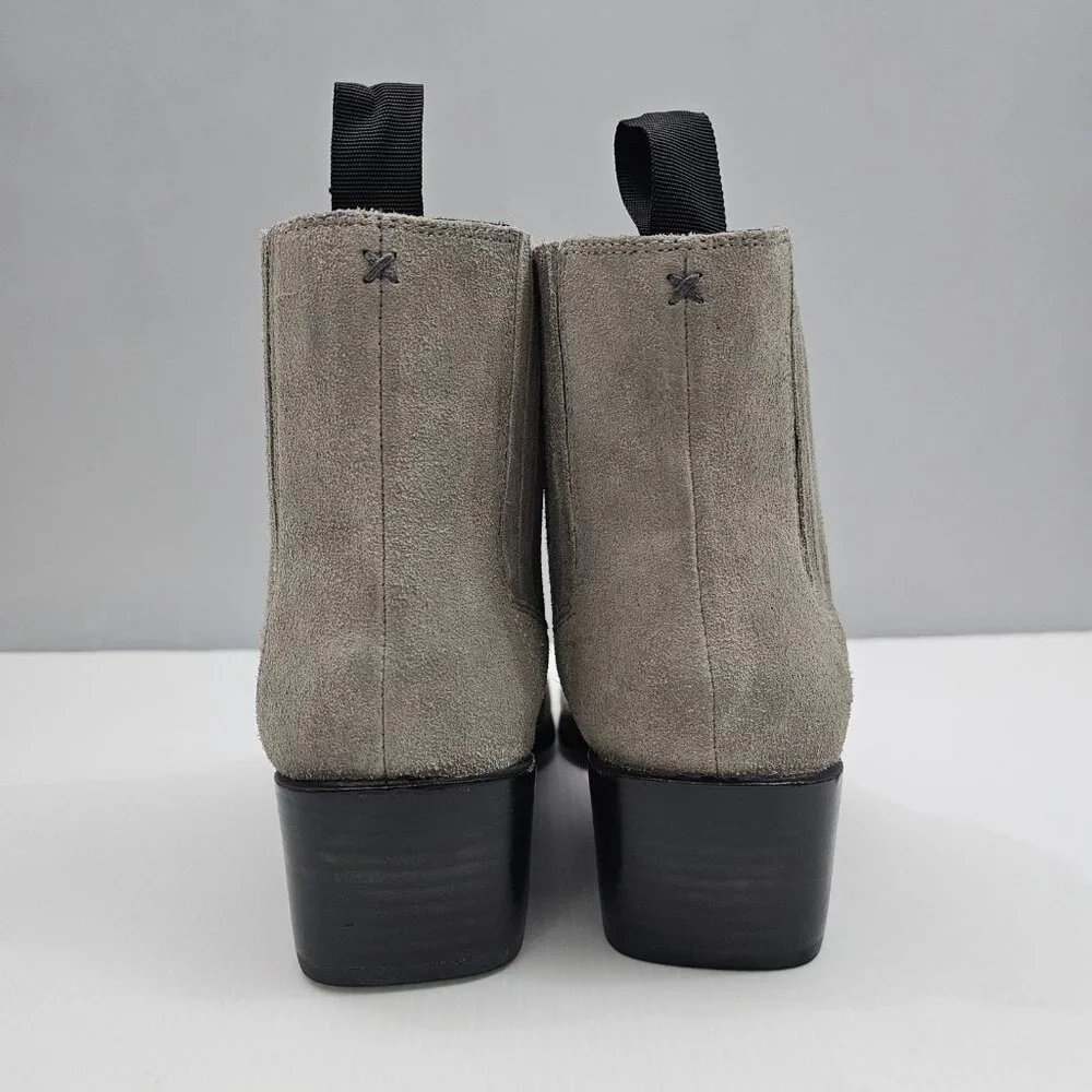 Rag & Bone Rover Chelsea Ankle Boot Womens EU 39.5 Cemento Gray Suede Designer